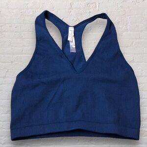 Free People Blue Seamless Sports Bra